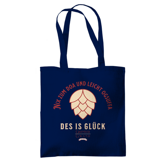 Bayerische Tragetasche Nix zum doa und leicht ogsuffa - rot/beige - Grantler Gwand