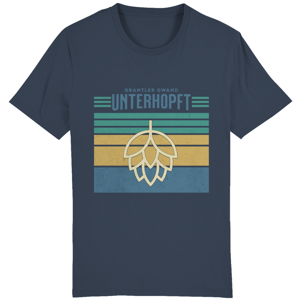 Bayerisches Herren T-Shirt Unterhopft - blau - Grantler Gwand