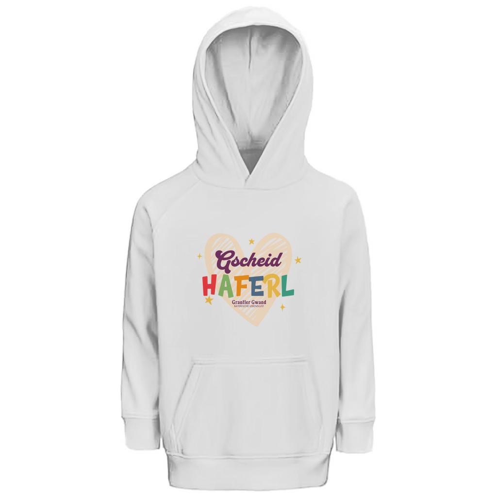 Bayerischer Kinder Premium Bio Hoodie - Gscheid Haferl - Grantler Gwand