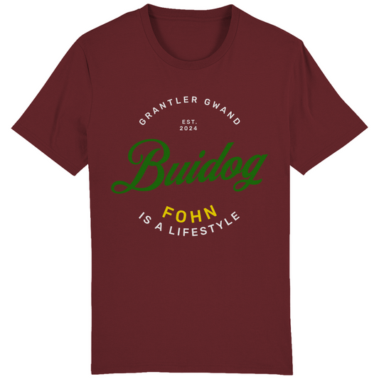 Bayerisches Herren T-Shirt Buidog fohn - gelb/grün - Grantler Gwand
