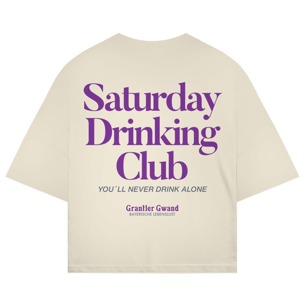 Bayerisches Oversize T-Shirt Unisex - Saturday Drinking  Lila - Grantler Gwand