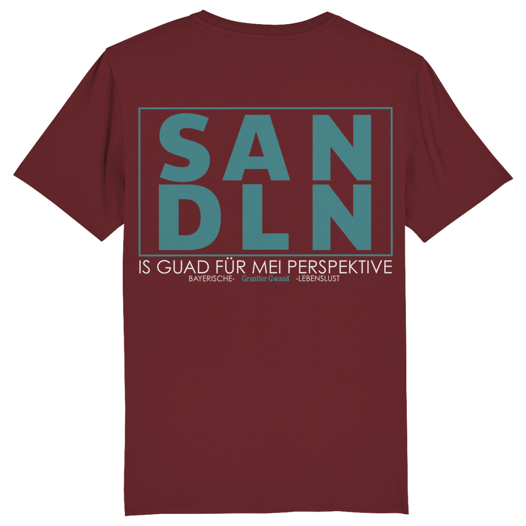 Bayerisches Herren T-Shirt - SANDLN - Rückendruck - Grantler Gwand