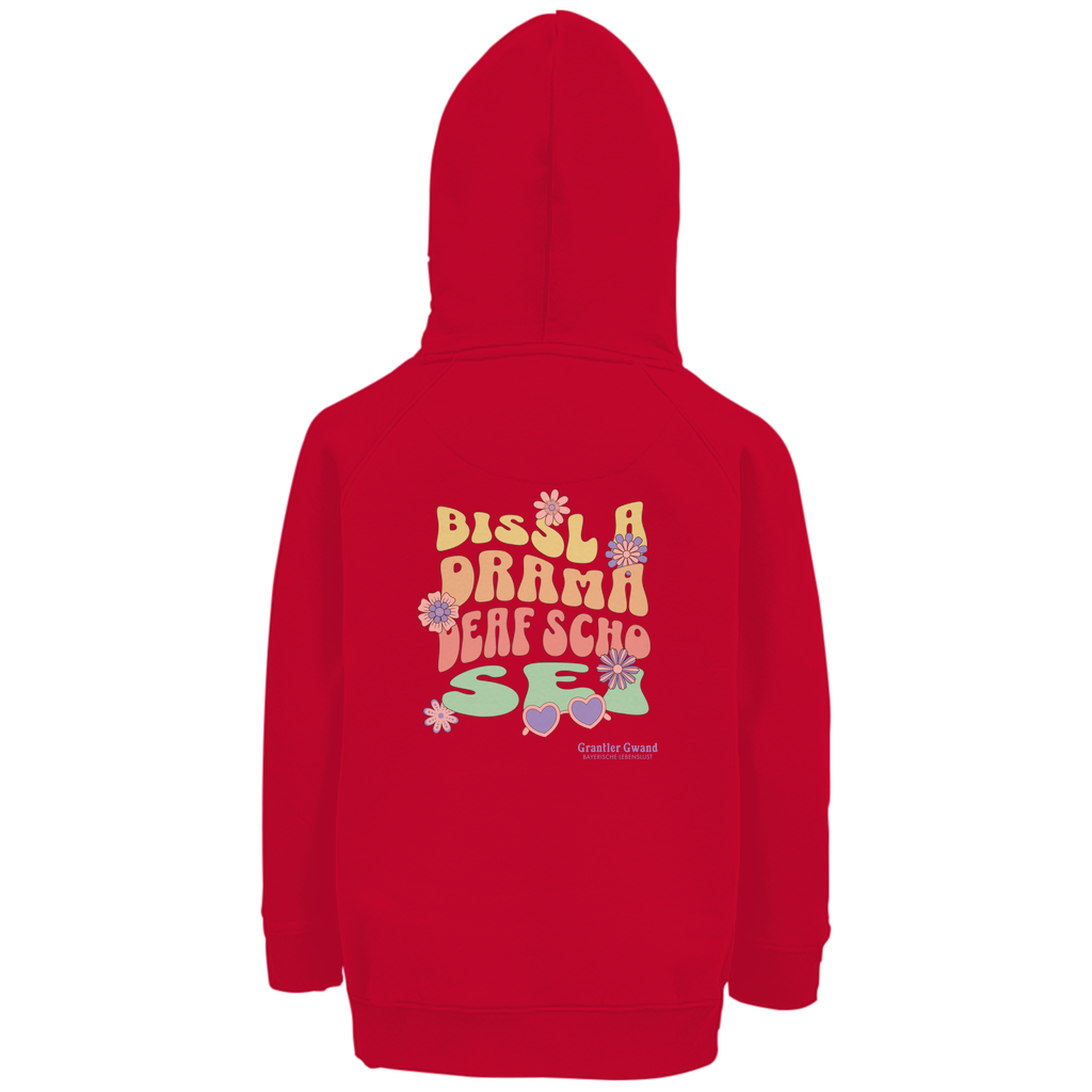 Bayerischer Kinder Premium Bio Hoodie - Bissl a Drama- Grantler Gwand