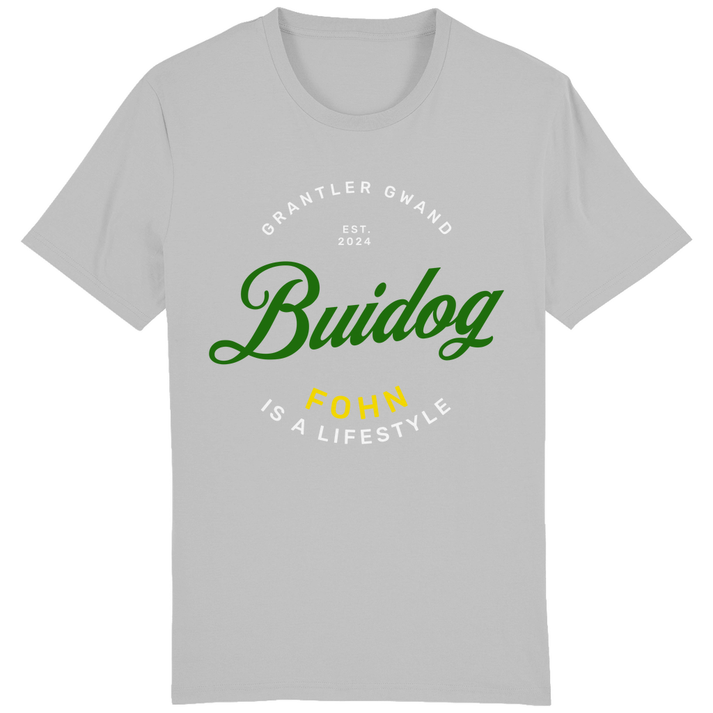 Bayerisches Herren T-Shirt Buidog fohn - gelb/grün - Grantler Gwand