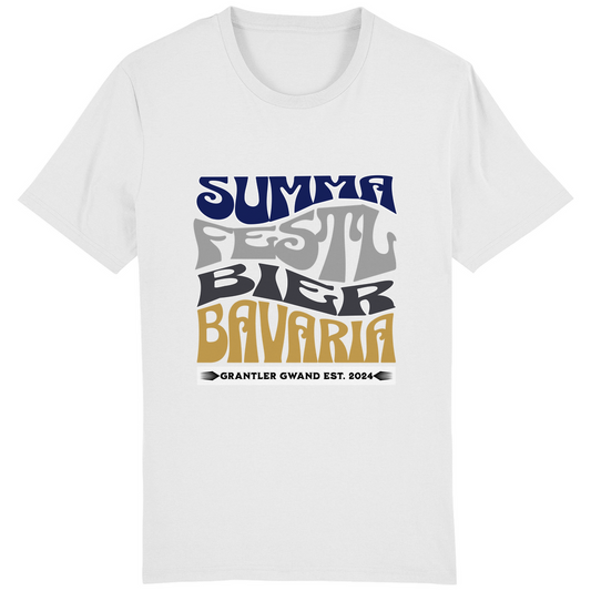 Bayerisches Herren T-Shirt Summa, Festl, Bier, Bavaria - dunkelblau - Grantler Gwand