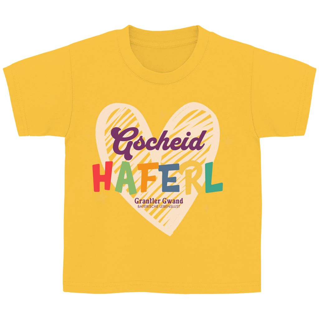 Bayerisches Kinder T-Shirt - Gscheid Haferl - Grantler Gwand