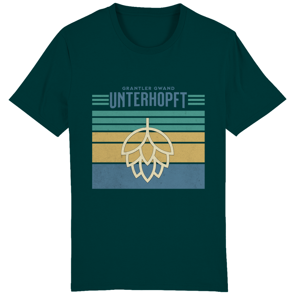 Bayerisches Herren T-Shirt Unterhopft - blau - Grantler Gwand