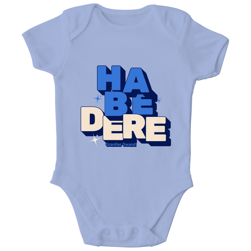 Bayerischer Bio Baby Body - Habe dere - blau - Grantler Gwand