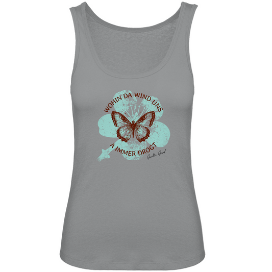 Bayerisches Damen Premium Organic Tank Top Wohin da Wind uns a immer drogt - mint - Grantler Gwand