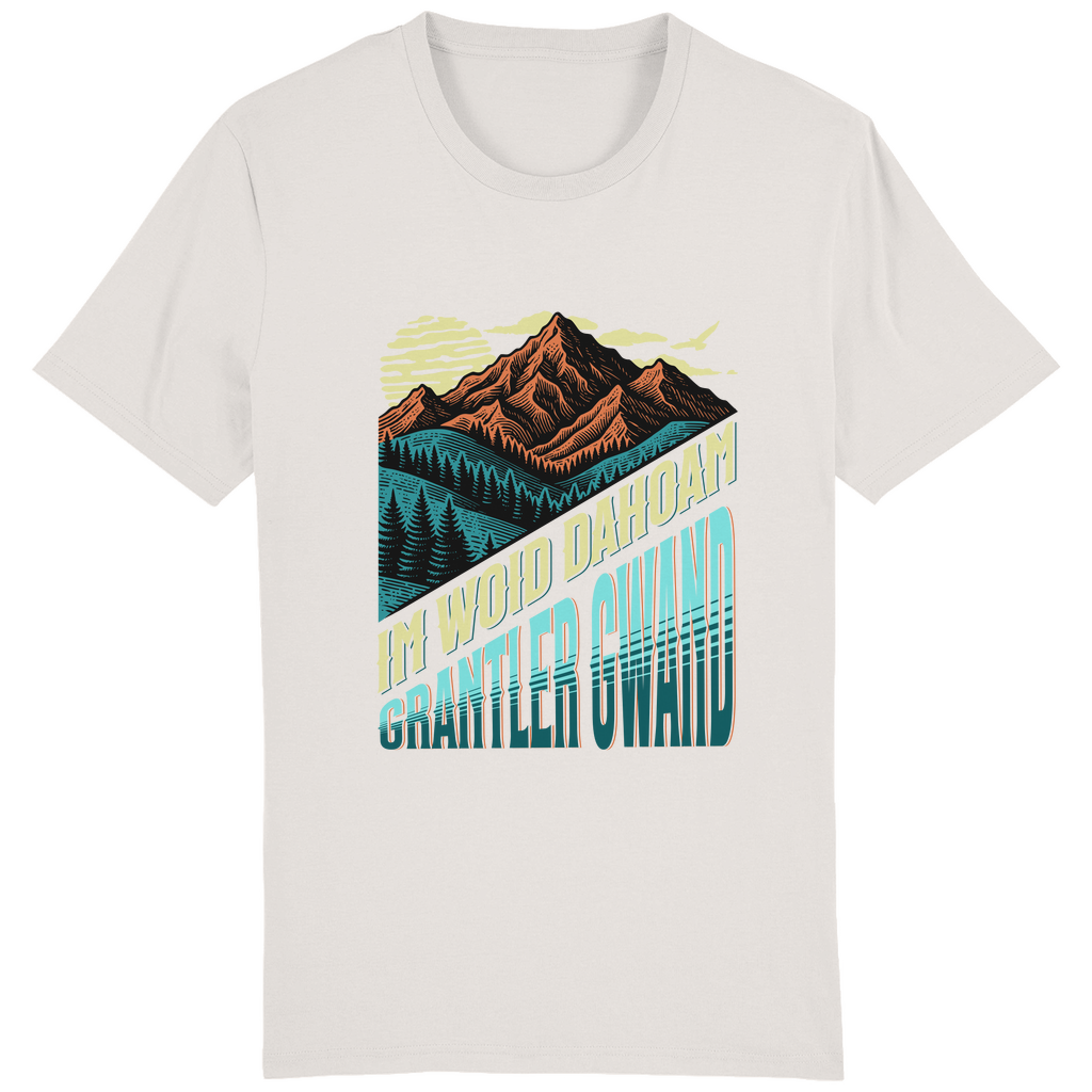 Bayerisches Herren T-Shirt Im Woid dahoam - grün - Grantler Gwand