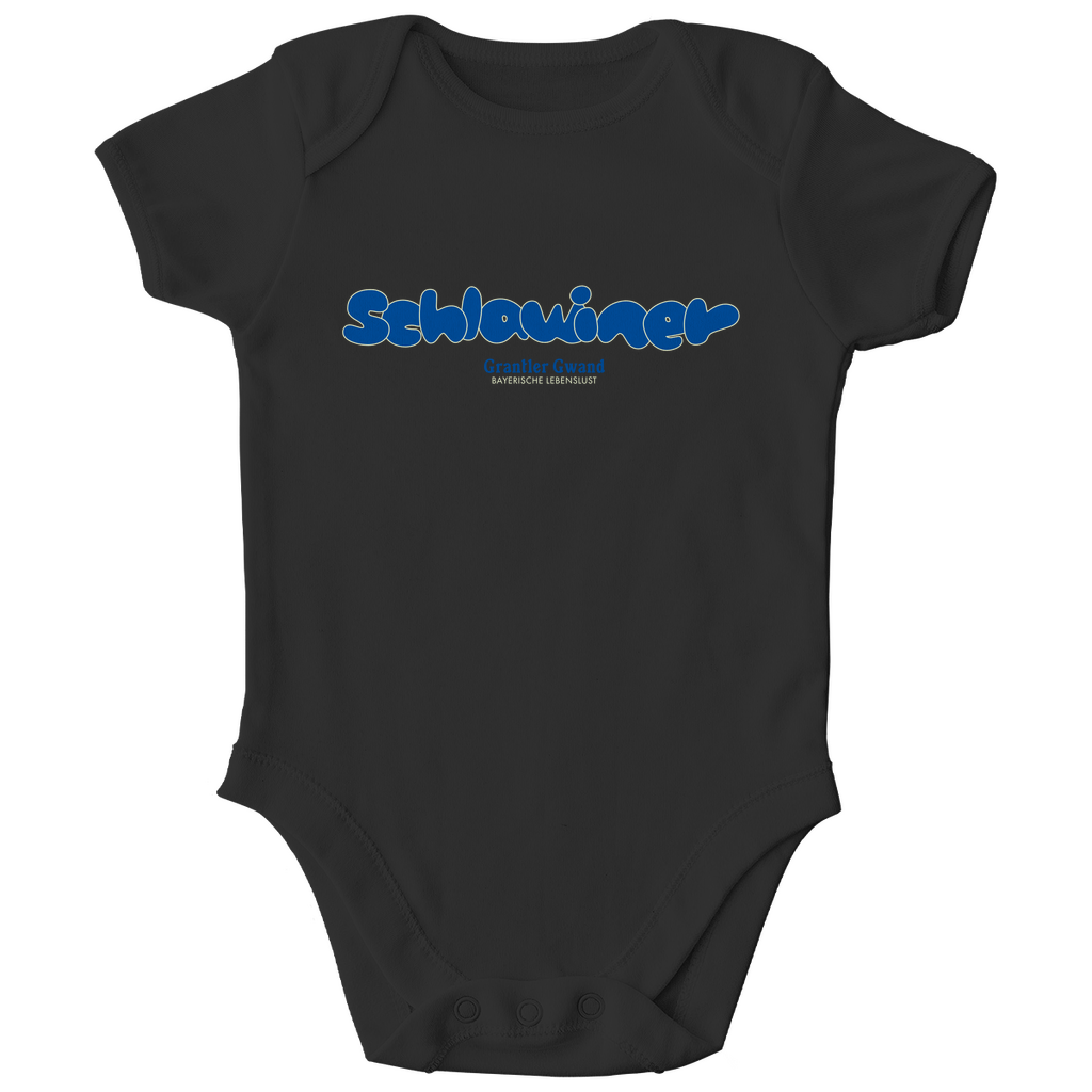 Bayerischer Baby Bio Body - Schlawiner - blau - Grantler Gwand