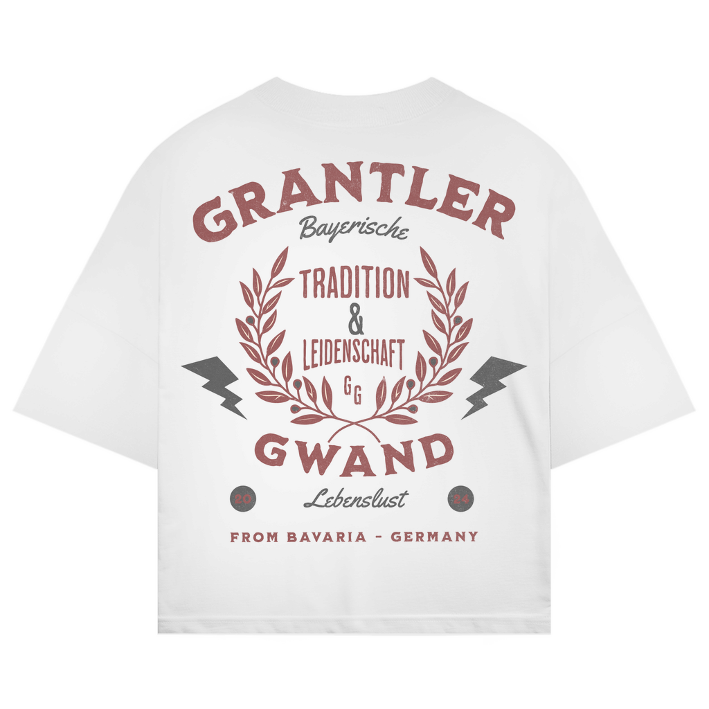Bayerisches Oversize T-Shirt Unisex - Tradition & Leidenschaft Rot - Grantler Gwand