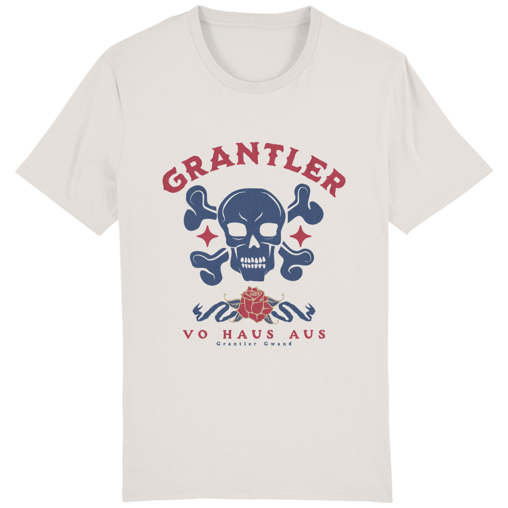 Bayerisches Herren T-Shirt Grantler vo Haus aus - rot/blau - Grantler Gwand