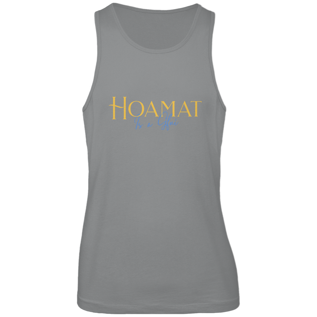 bayerisches Herren Premium Tank Top Hoamat is a Gfui - Gelb/Blau - Grantler Gwand