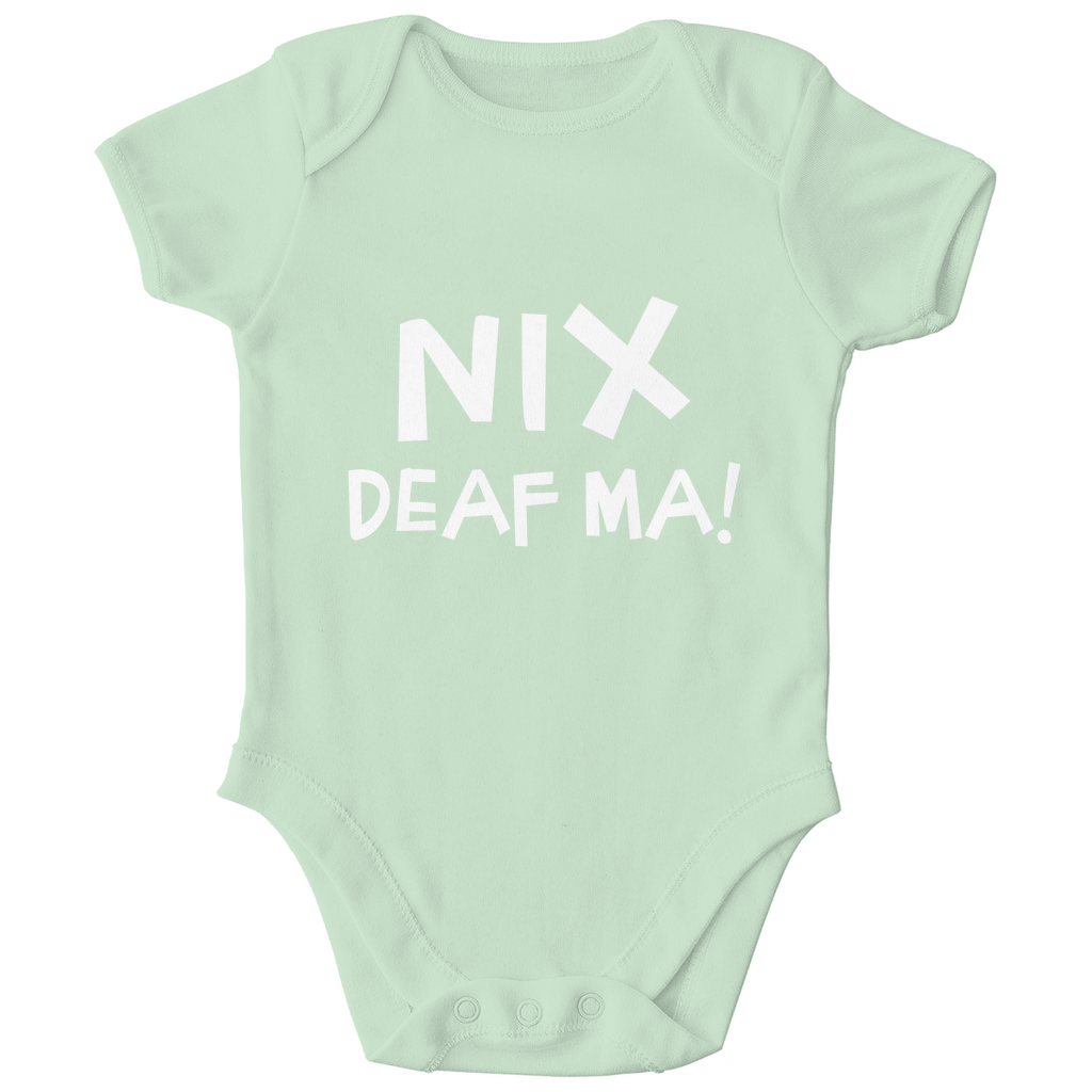 Bayerischer Baby Bio Body Nix deaf ma - weiß - Grantler Gwand