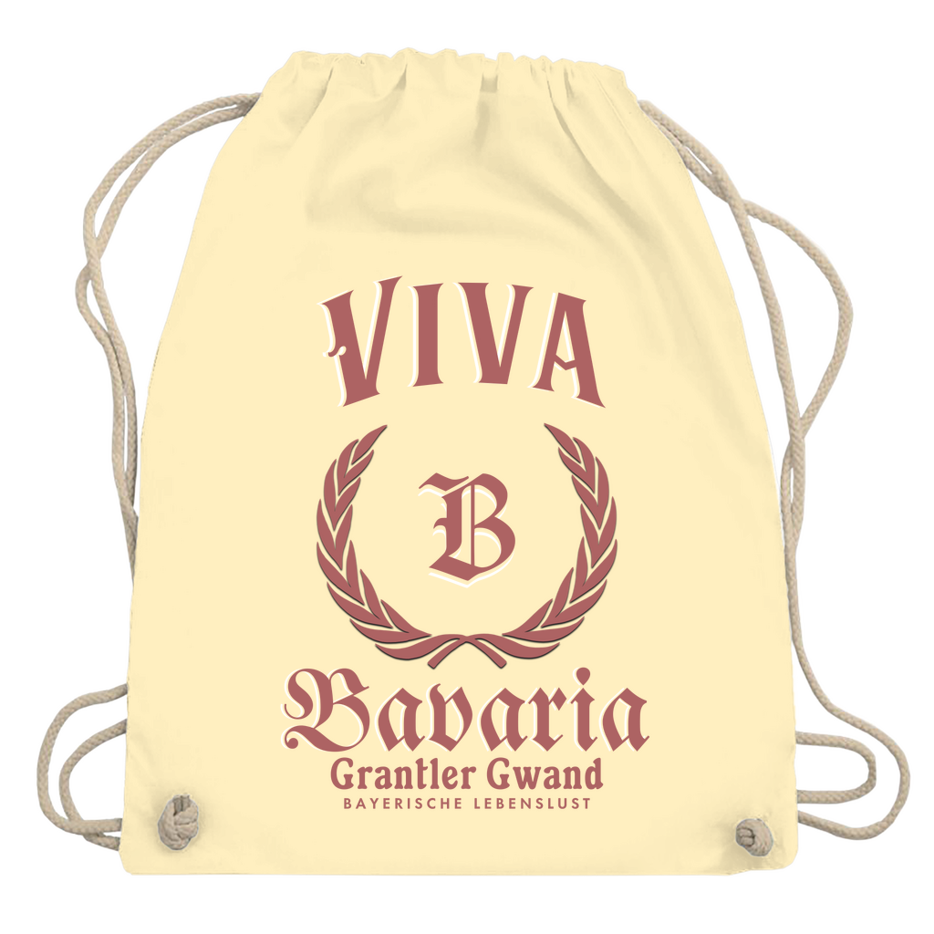 Bayerisches Sackl / Jutebeutel Viva Bavaria rot - Grantler Gwand