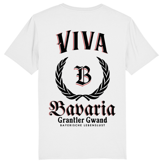 Bayerisches Herren T-Shirt Viva Bavaria schwarz - Rückendruck - Grantler Gwand
