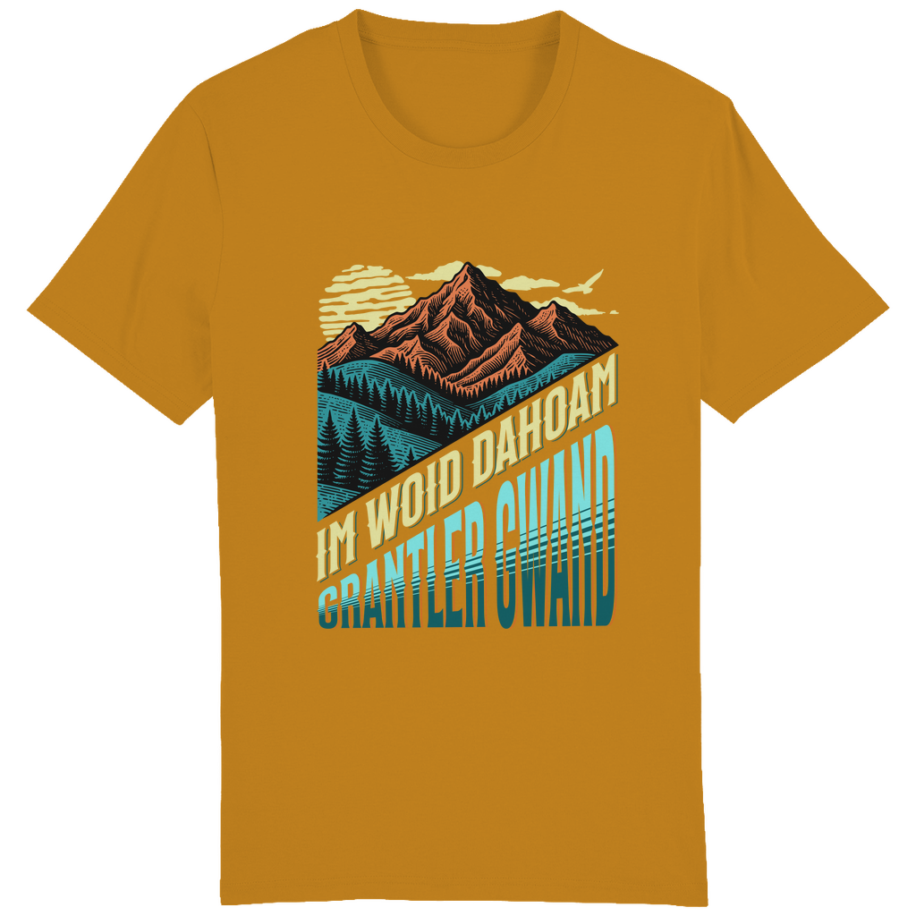 Bayerisches Herren T-Shirt Im Woid dahoam - grün - Grantler Gwand