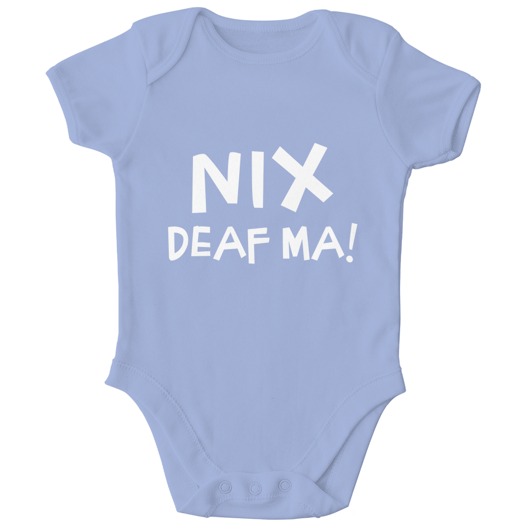 Bayerischer Baby Bio Body Nix deaf ma - weiß - Grantler Gwand