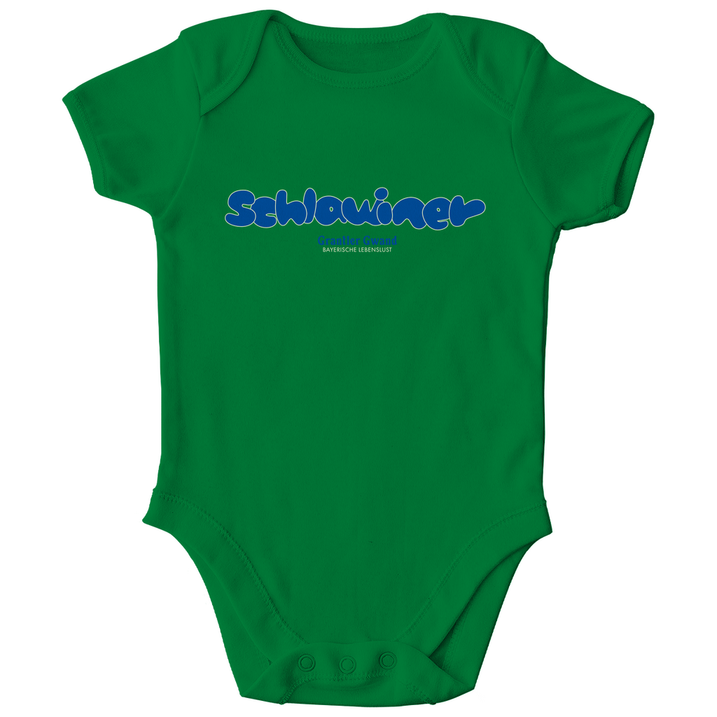 Bayerischer Baby Bio Body - Schlawiner - blau - Grantler Gwand