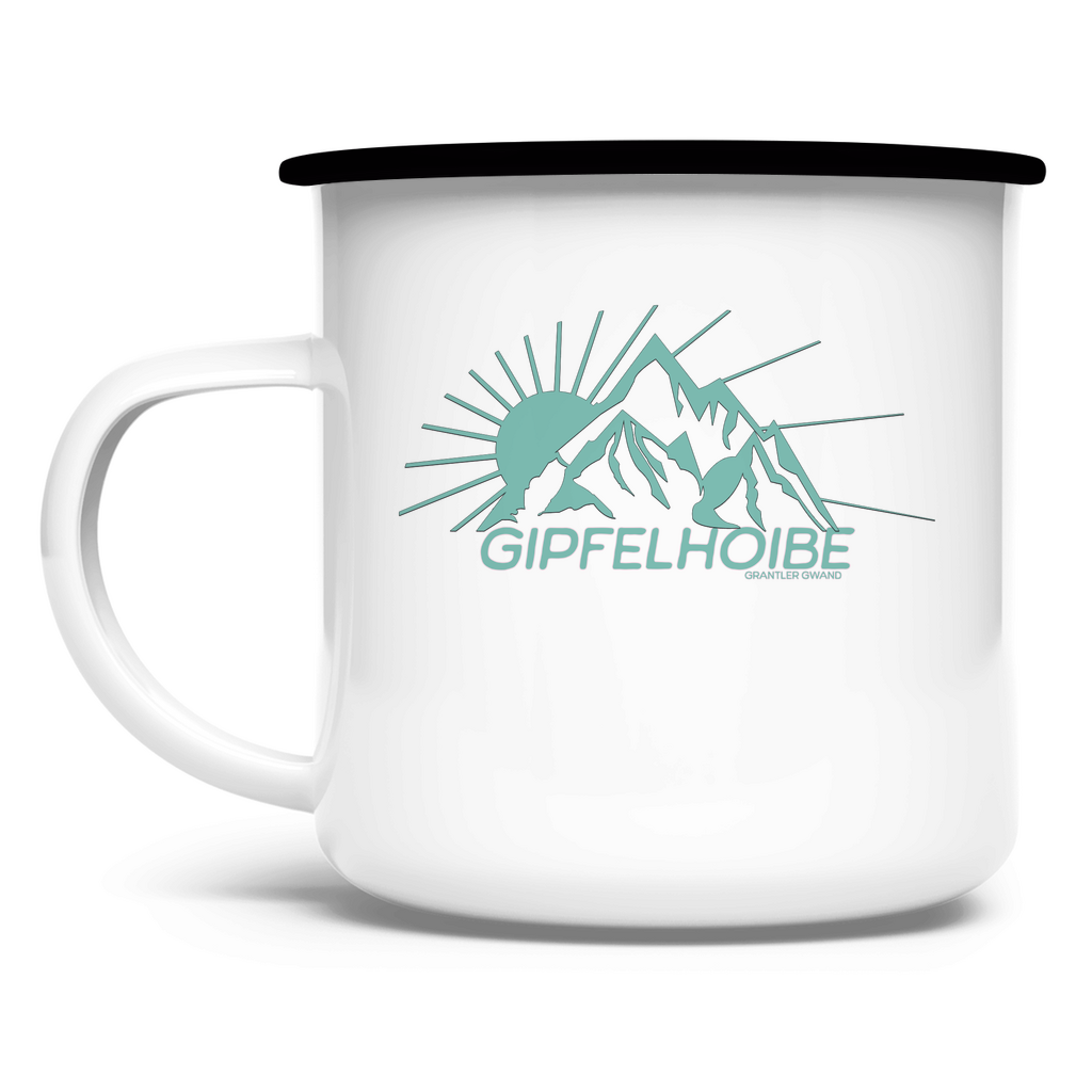 Bayerische Emaille Tasse Gipfelhoibe - mint - Grantler Gwand