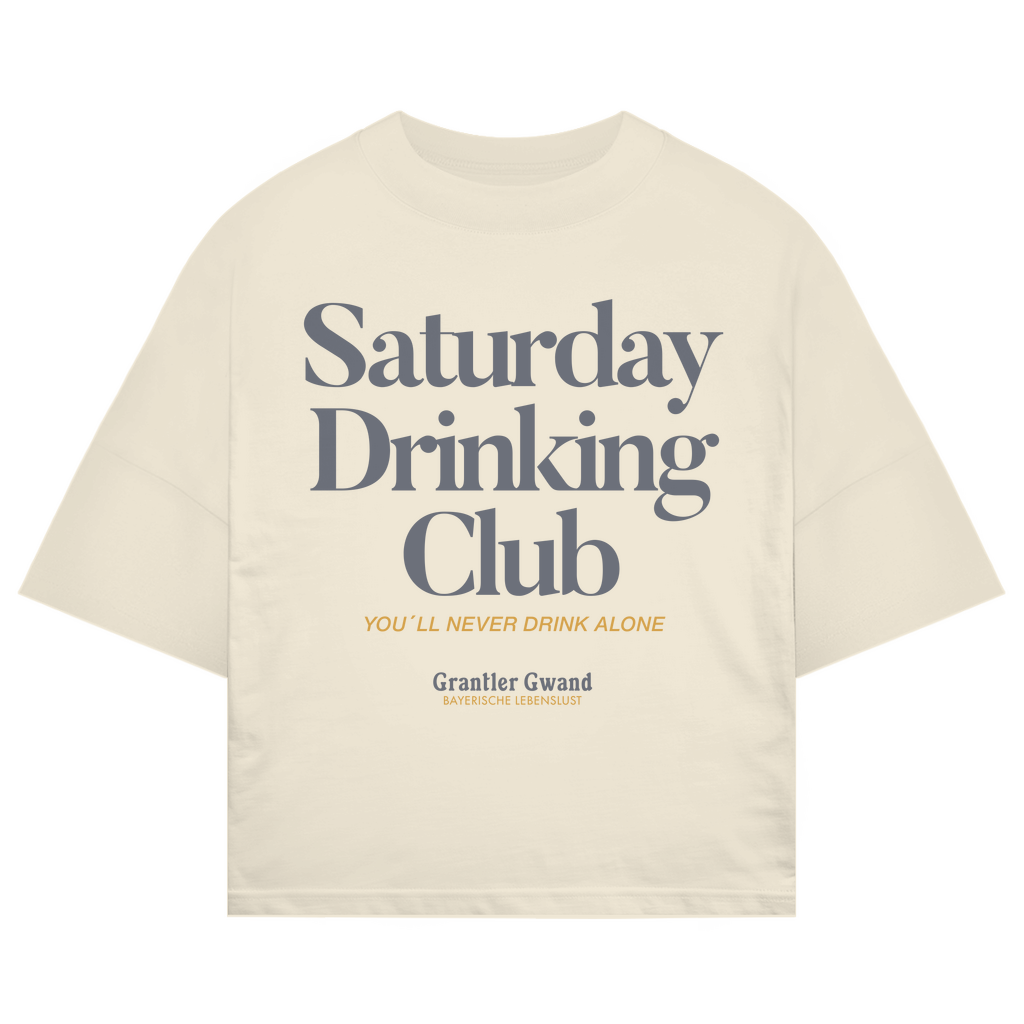 Bayerisches Oversize T-Shirt Unisex - Saturday Drinking Grau - Grantler Gwand
