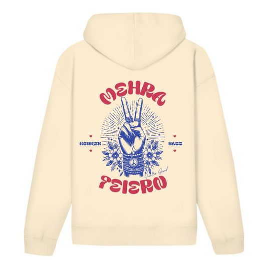 Bayerischer Hoodie Unisex - Weniger Hass, Mehra Feiern - Rot/Blau - Grantler Gwand