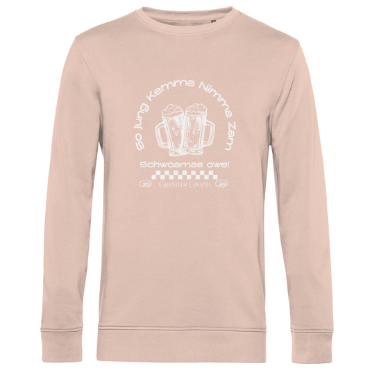 Herren Premium Bio Sweatshirt So jung kemma nimma zam, schwoamas owe - weiß