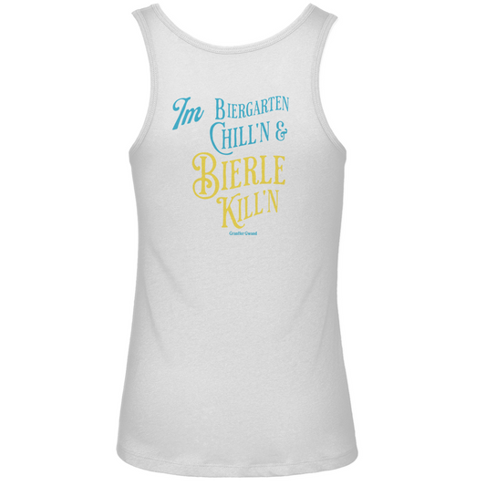 Bayerisches Damen Premium Organic Tank Top - Im Biergarten chill´n & Bierle killn - Grantler Gwand