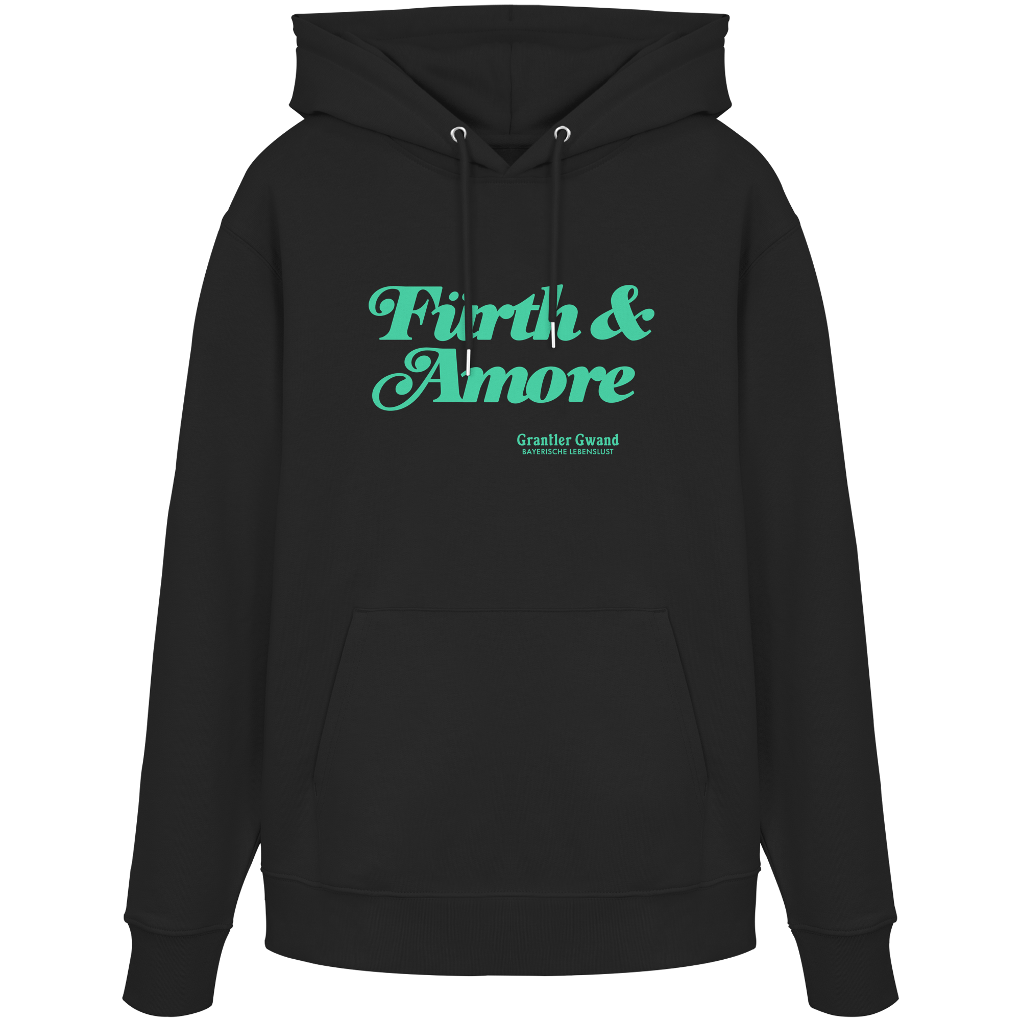 Fürth & Amore - grüne Variante - Frontprint - Hoodie