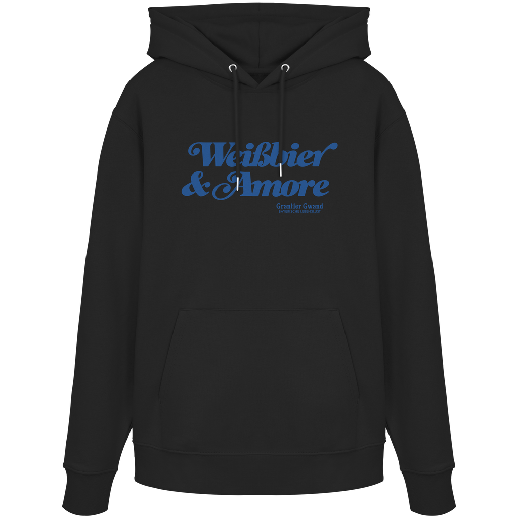 Weißbier & Amore - blaue Variante - Frontprint - Hoodie