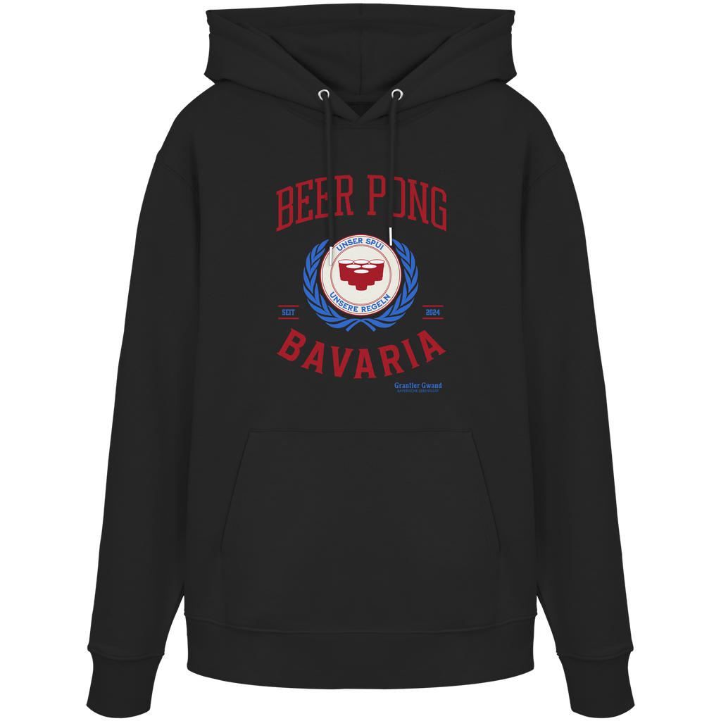 Beer Pong Bavaria  - rote Variante - Frontprint - Hoodie