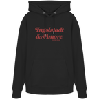 Schwarzer Unisex Hoodie mit rotem „Ingolstadt & Amore“-Frontprint – bayerische Streetwear von Grantler Gwand im modernen, minimalistischen Look.