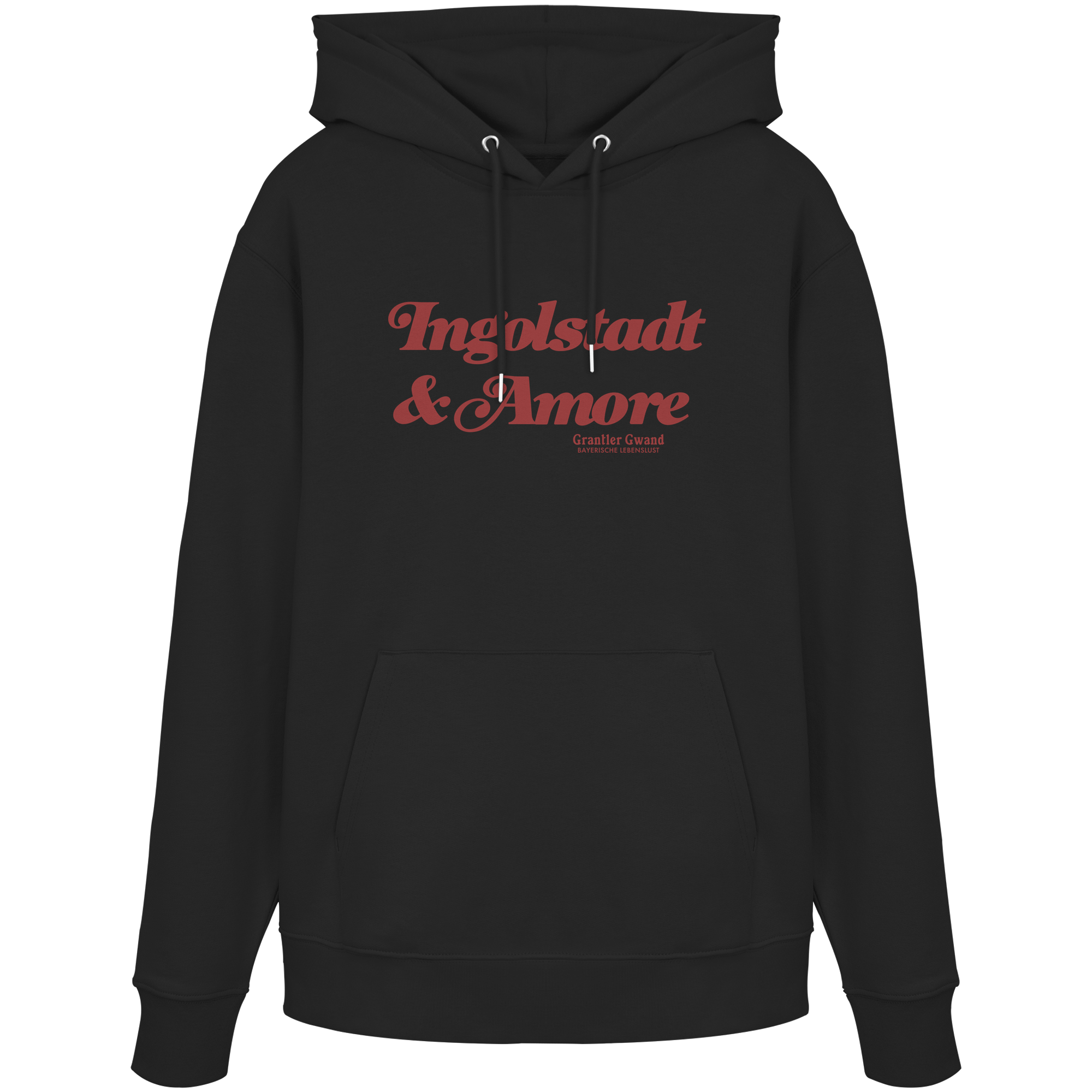 Ingolstadt & Amore - rote Variante - Frontprint - Hoodie