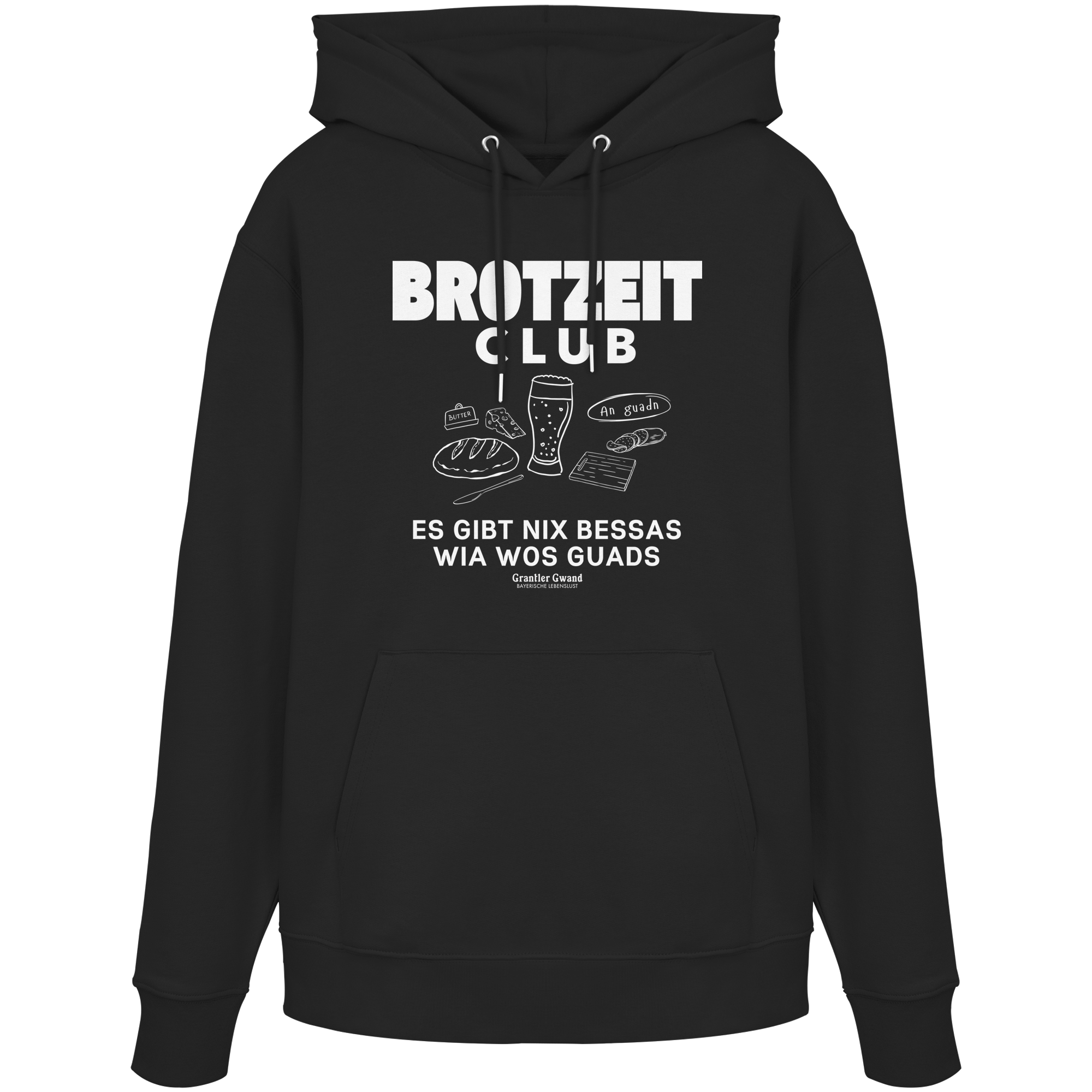 Brotzeit Club - weiße Variante - Frontprint - Hoodie
