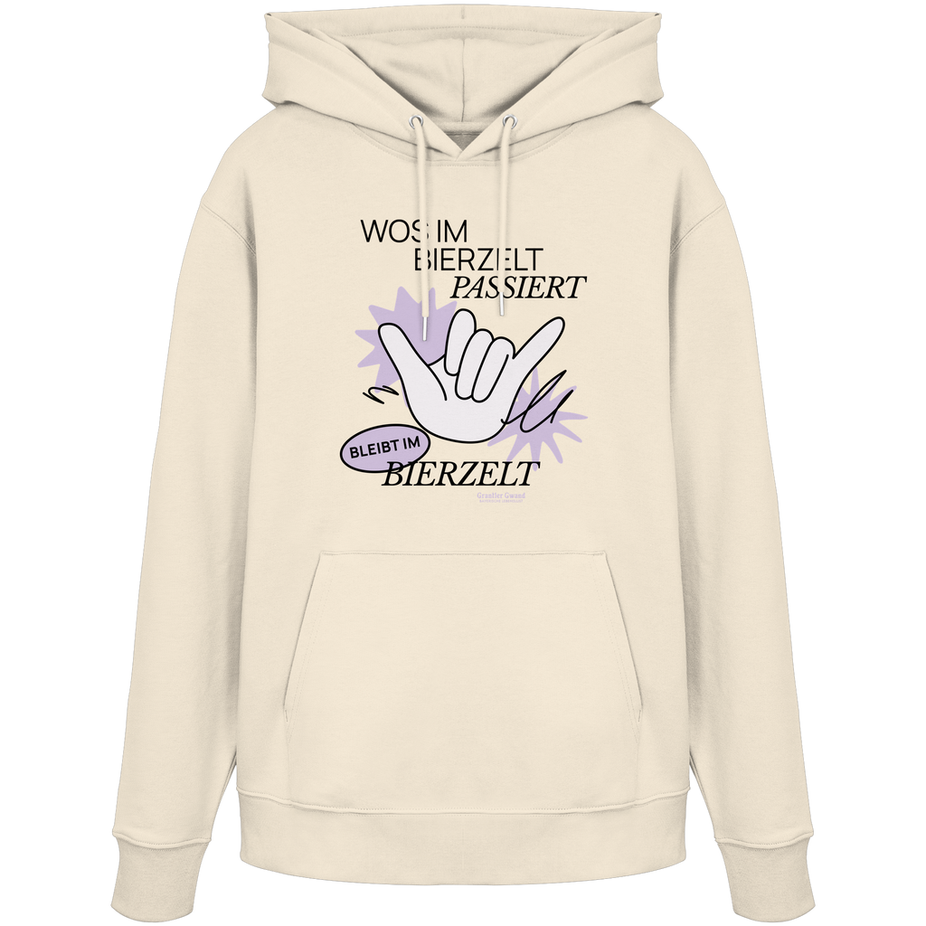 Wos im bierzelt Passiert - Lila Variante - Frontprint - Hoodie