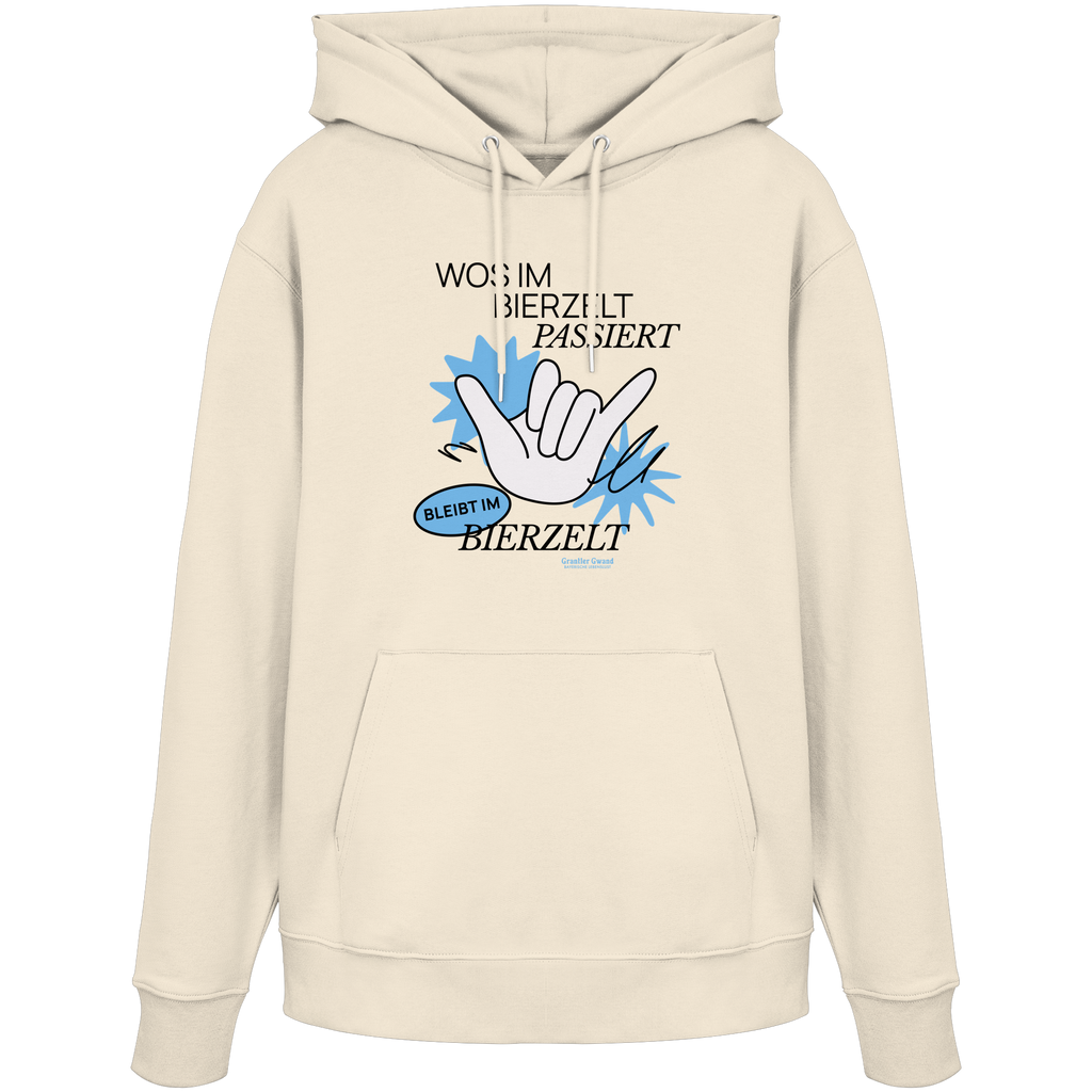 Wos Im Bierzelt Passiert - blaue Variante - Frontprint - Hoodie