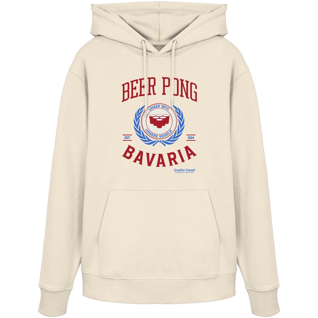 Beer Pong Bavaria  - rote Variante - Frontprint - Hoodie