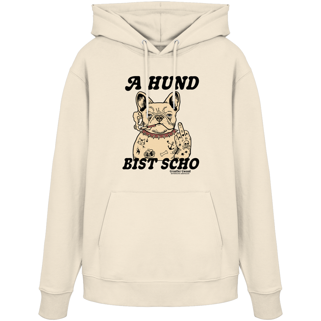 A Hund bist scho - helle Variante - Frontprint - Hoodie