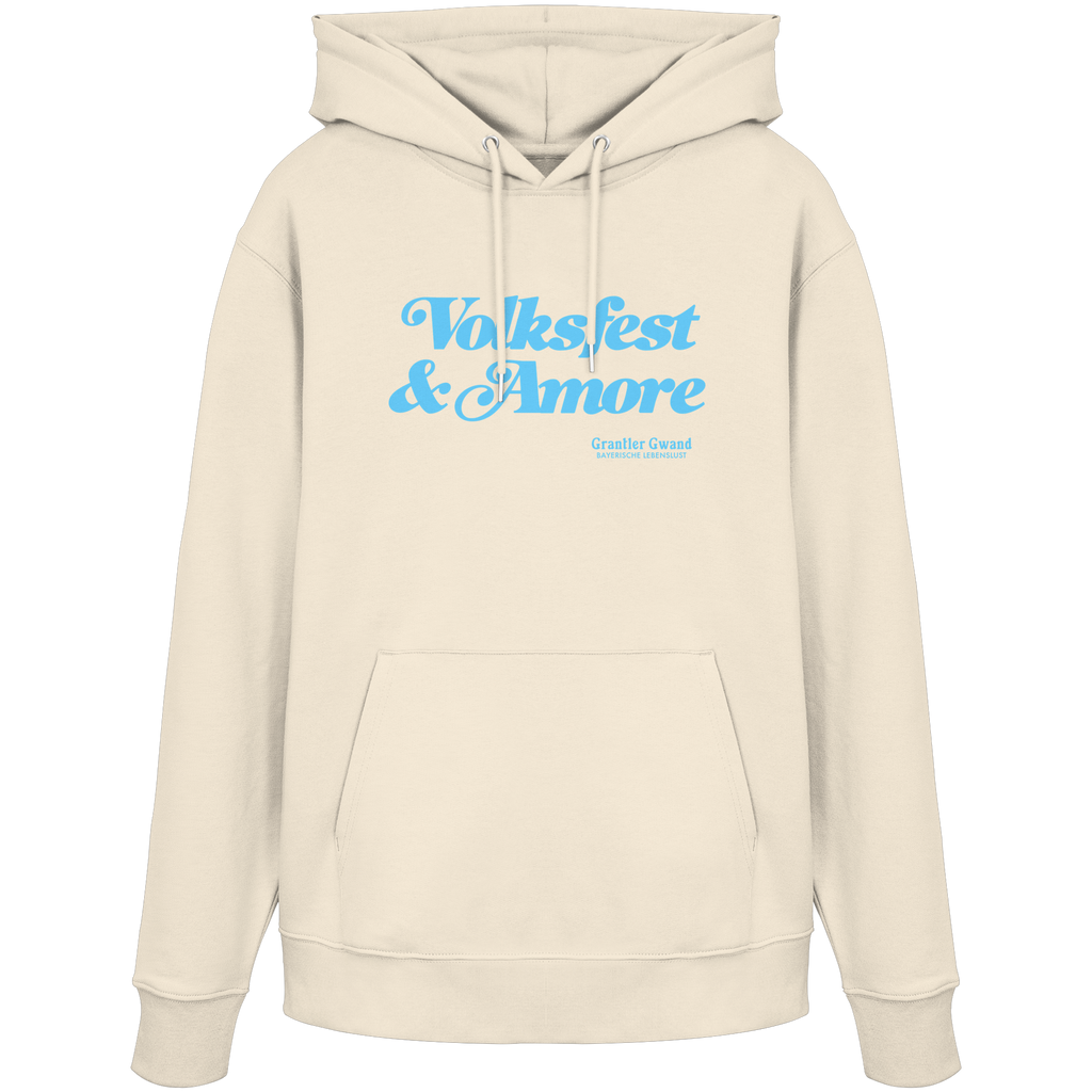 Volksfest & Amore - blaue Variante - Frontprint - Hoodie