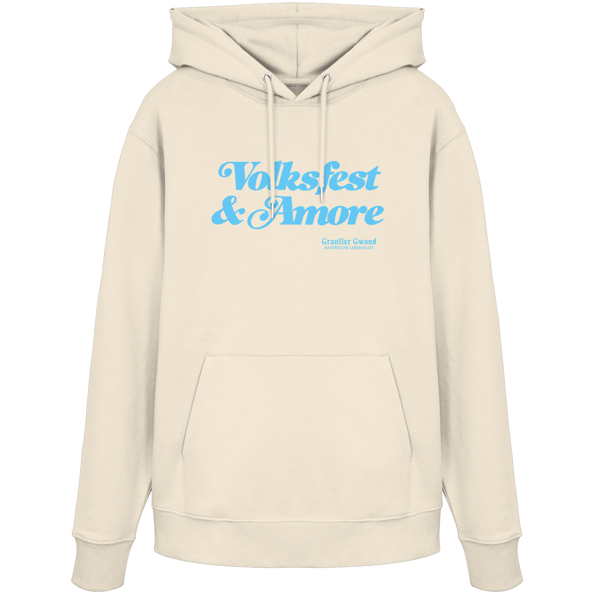 Volksfest & Amore - blaue Variante - Frontprint - Hoodie