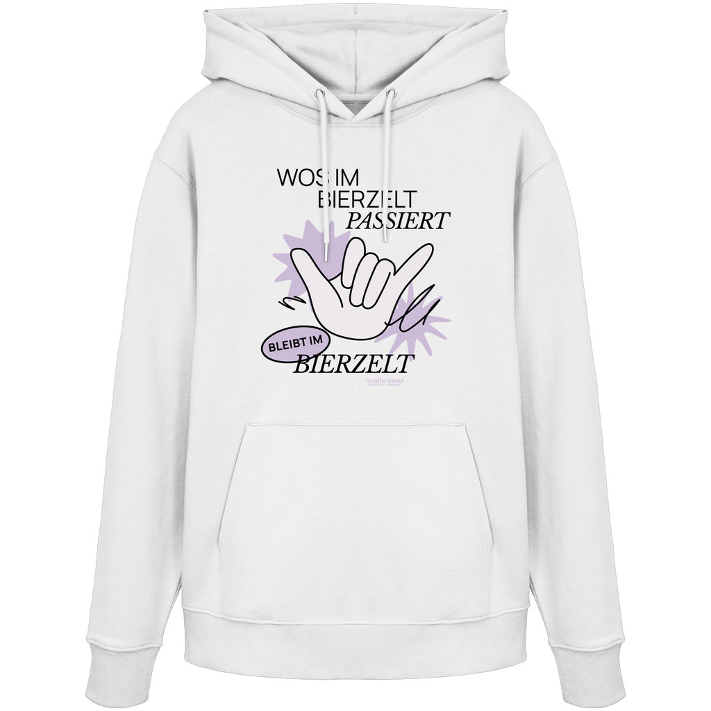 Wos im bierzelt Passiert - Lila Variante - Frontprint - Hoodie