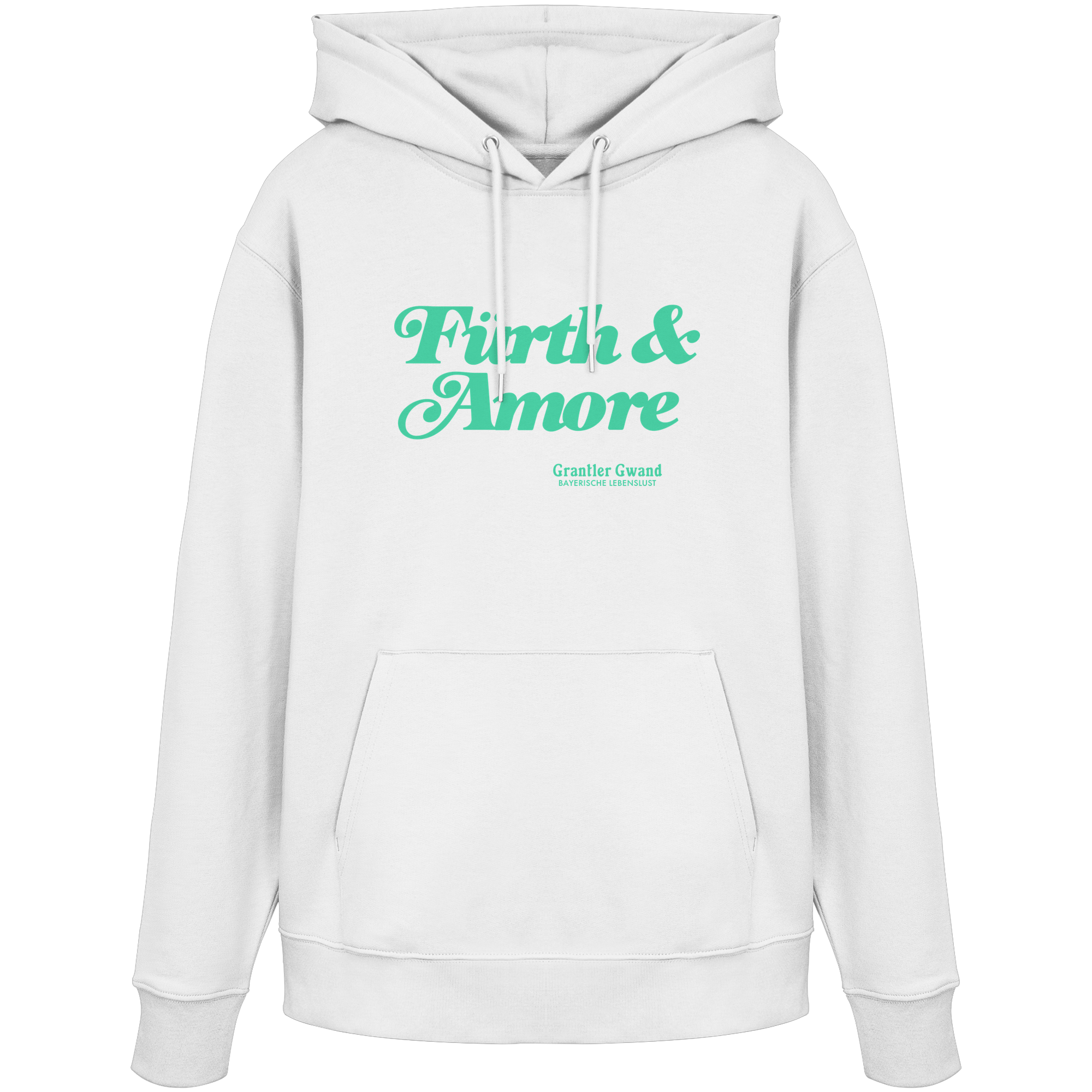 Fürth & Amore - grüne Variante - Frontprint - Hoodie
