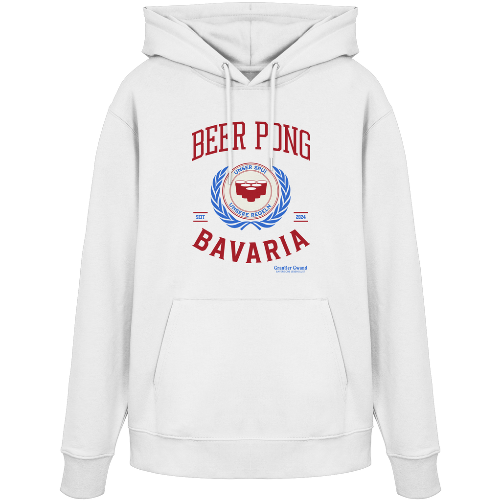 Beer Pong Bavaria  - rote Variante - Frontprint - Hoodie