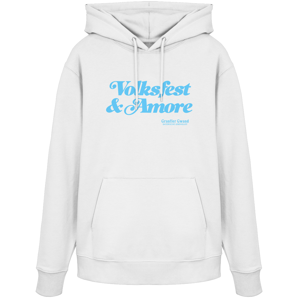 Volksfest & Amore - blaue Variante - Frontprint - Hoodie