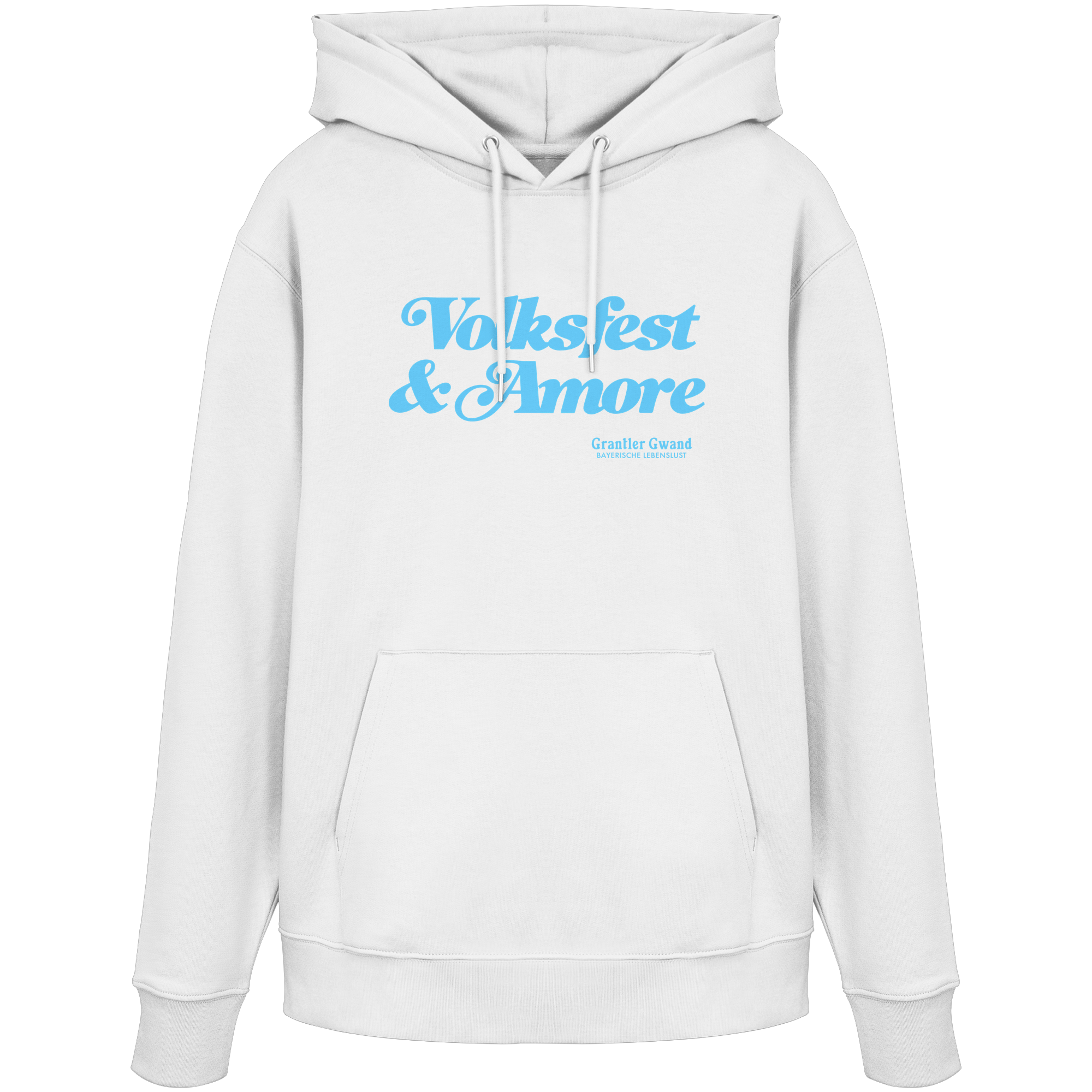 Volksfest & Amore - blaue Variante - Frontprint - Hoodie