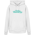 Weißer Unisex Hoodie mit grünem „Bella Bavaria“-Frontprint – bayerische Streetwear von Grantler Gwand im modernen, minimalistischen Design.