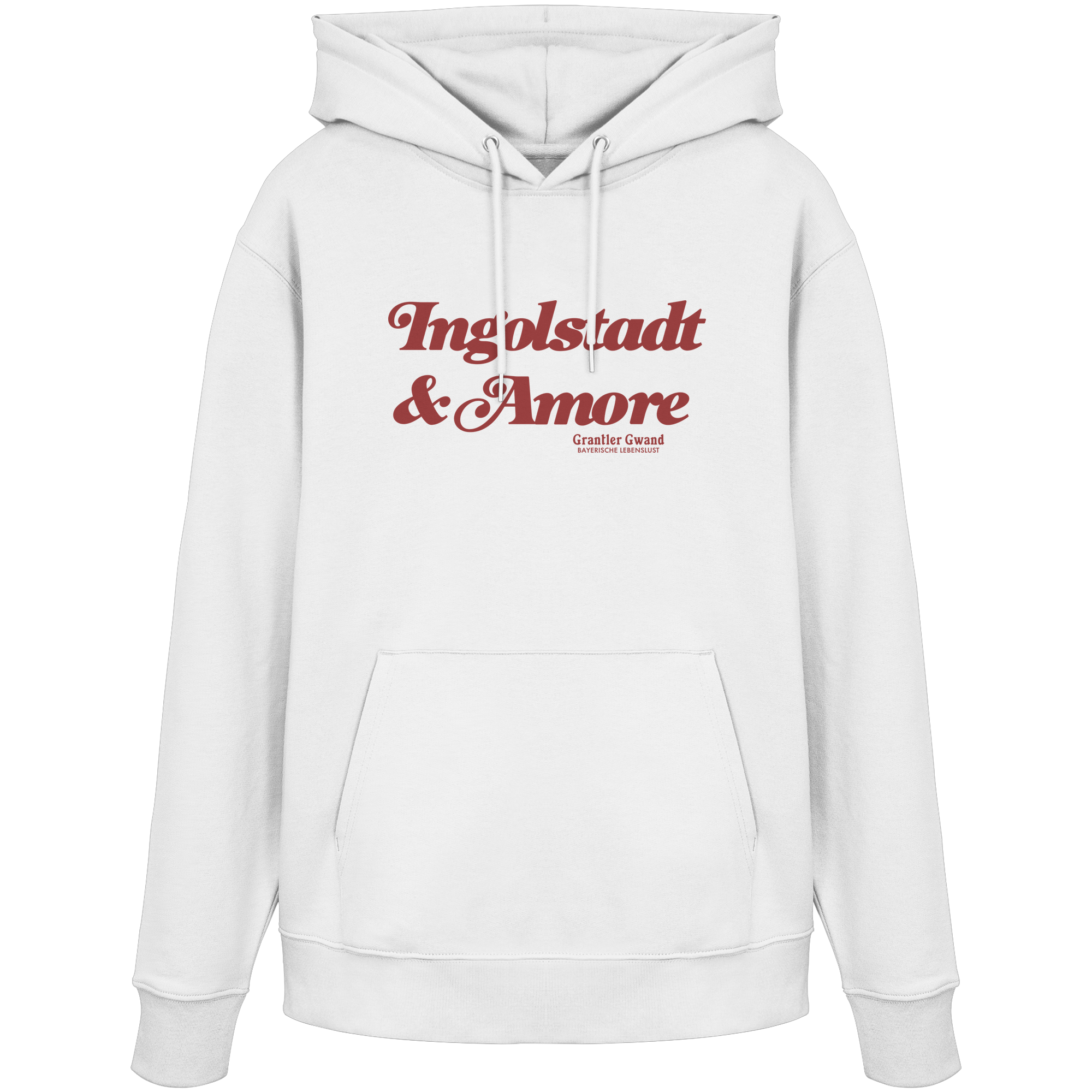 Ingolstadt & Amore - rote Variante - Frontprint - Hoodie