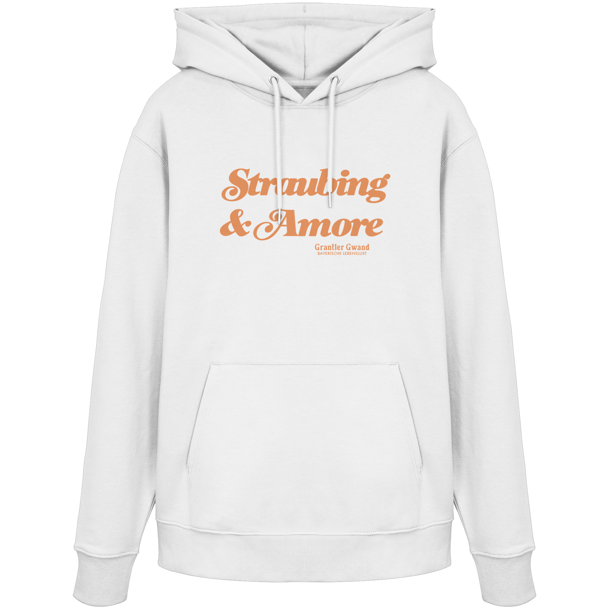 Straubing & Amore - orangene Variante - Frontprint - Hoodie