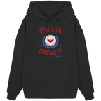 Beer Pong Bavaria - rote Variante - Frontprint - Oversize Hoodie